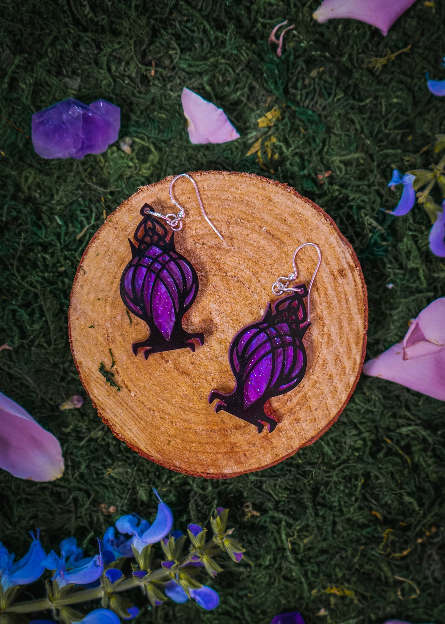 Dark Elven Lantern Earrings