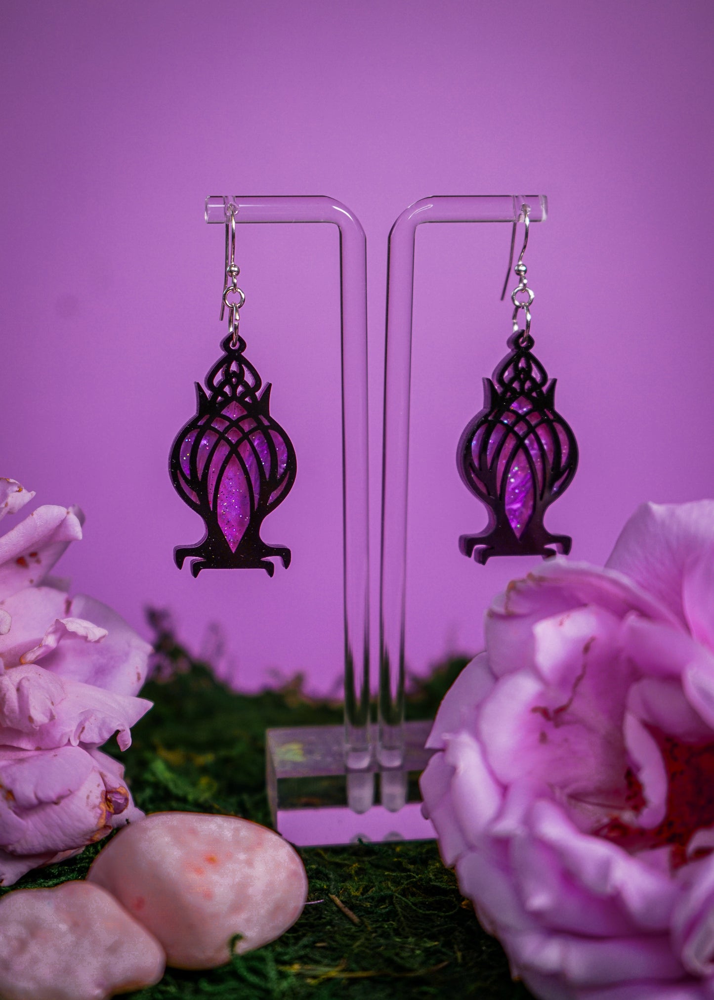 Dark Elven Lantern Earrings