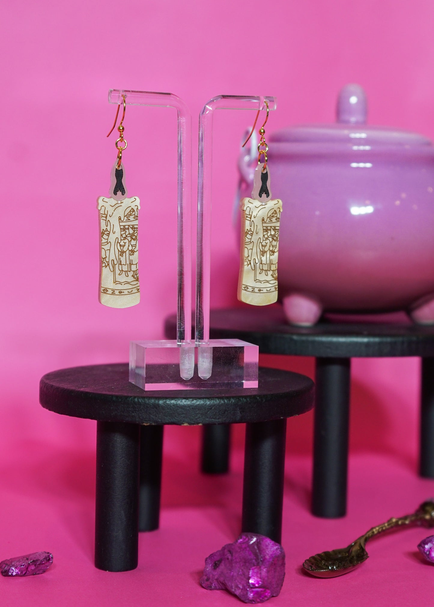 Witch's Candle Earrings