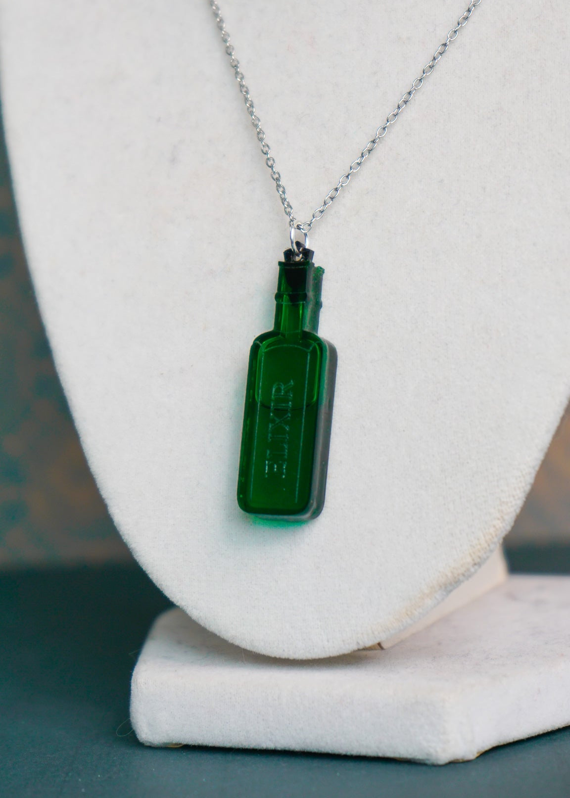 Wicked Green Elixir Liquid Filled Necklace