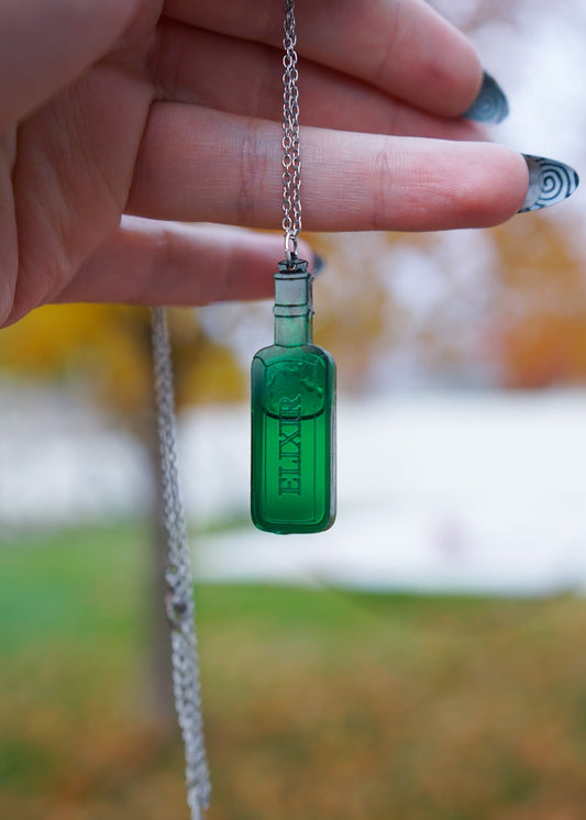 Wicked Green Elixir Liquid Filled Necklace