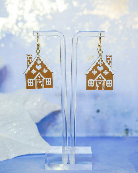 Gingerbread House Earrings