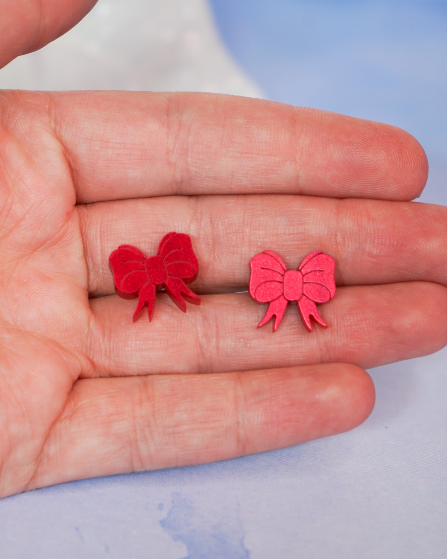 Red Bow Studs