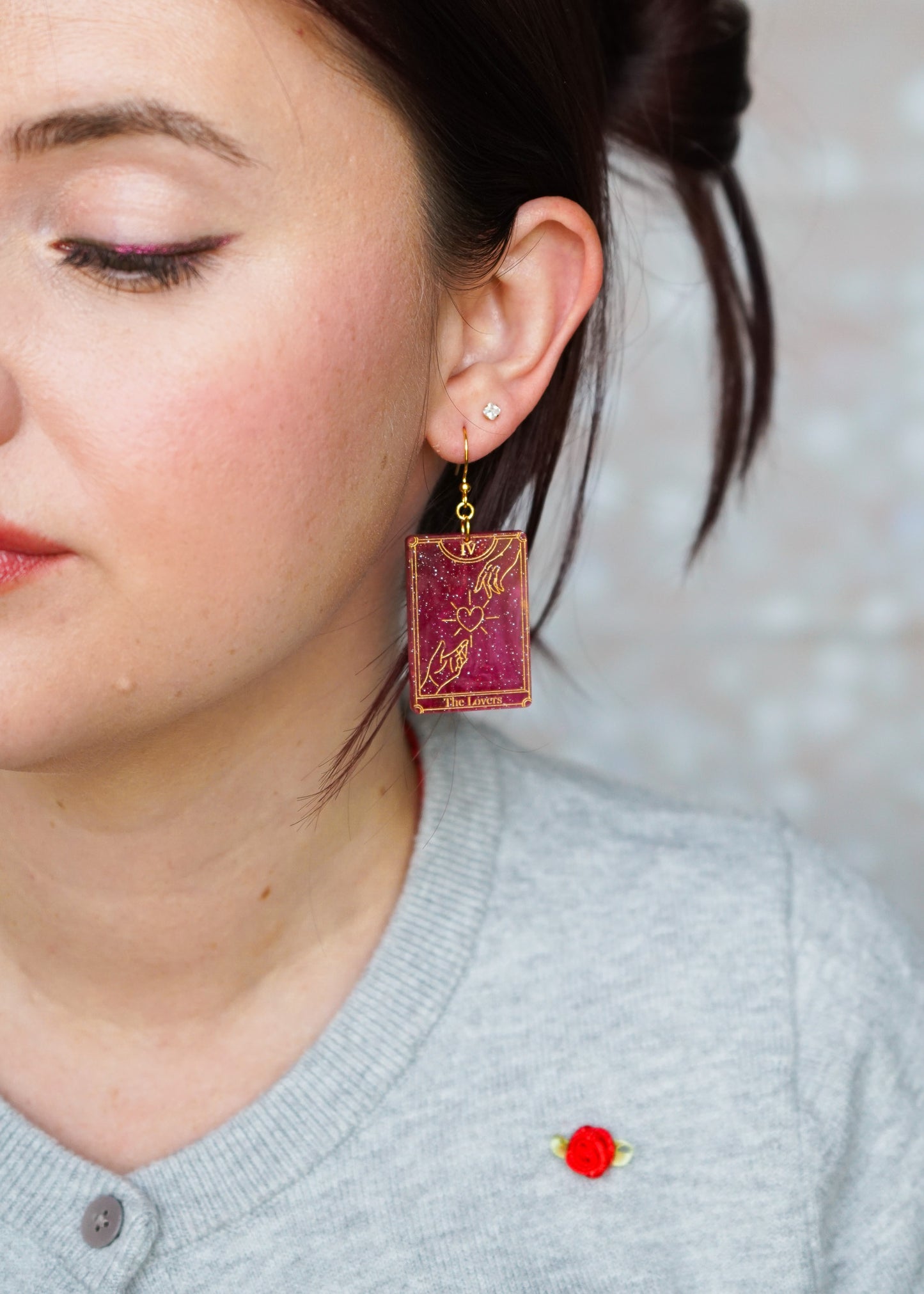 The Lovers Tarot Card Earrings