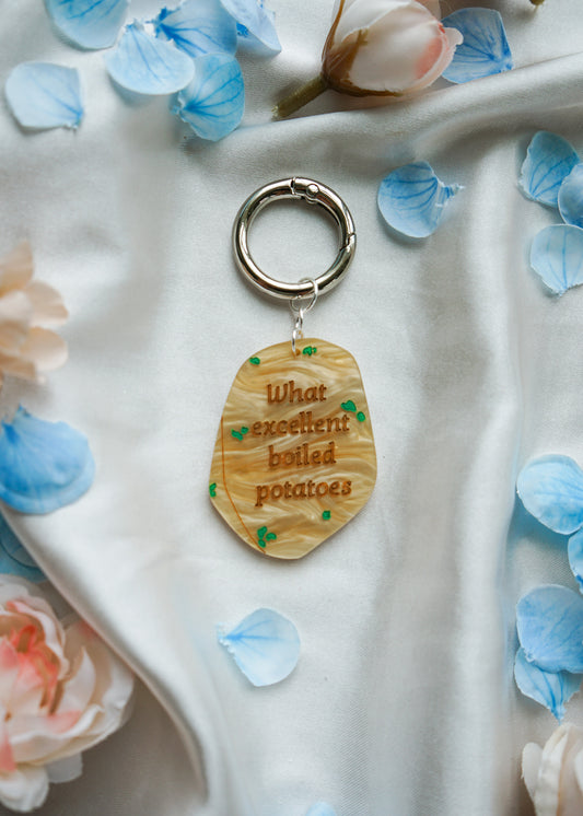 Pride & Prejudice Boiled Potato- Keychain or Bag Charm