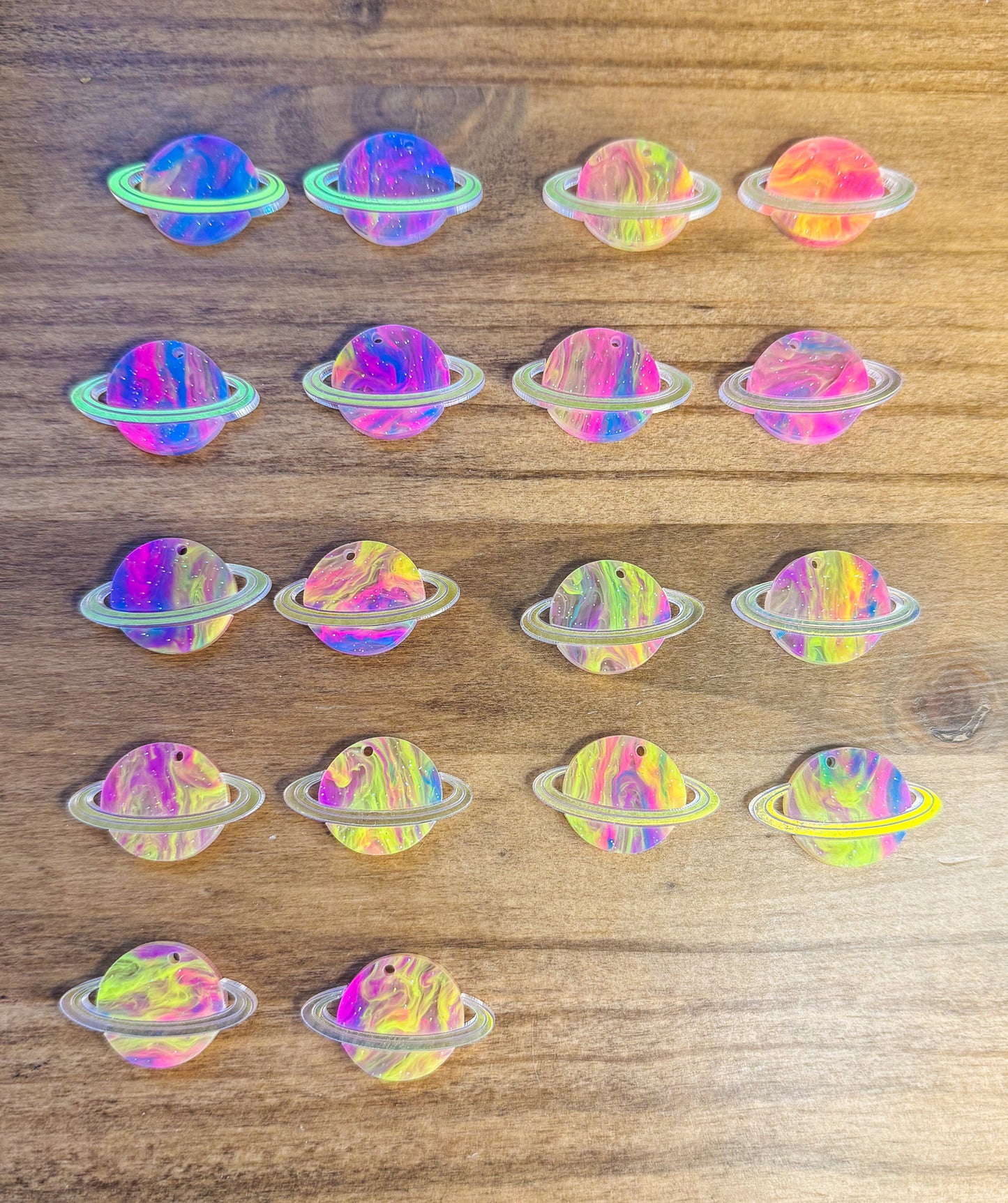 Neon Planet Earrings