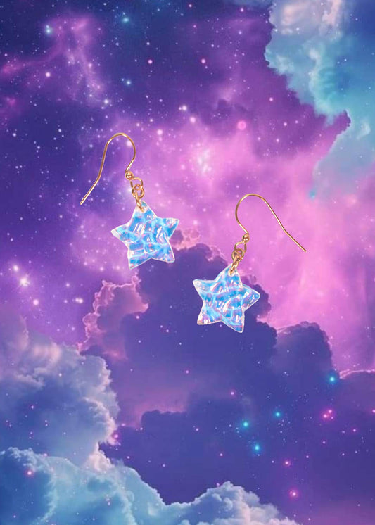 Iridescent Star Earrings