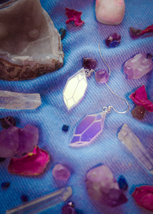 Iridescent Crystal Earrings