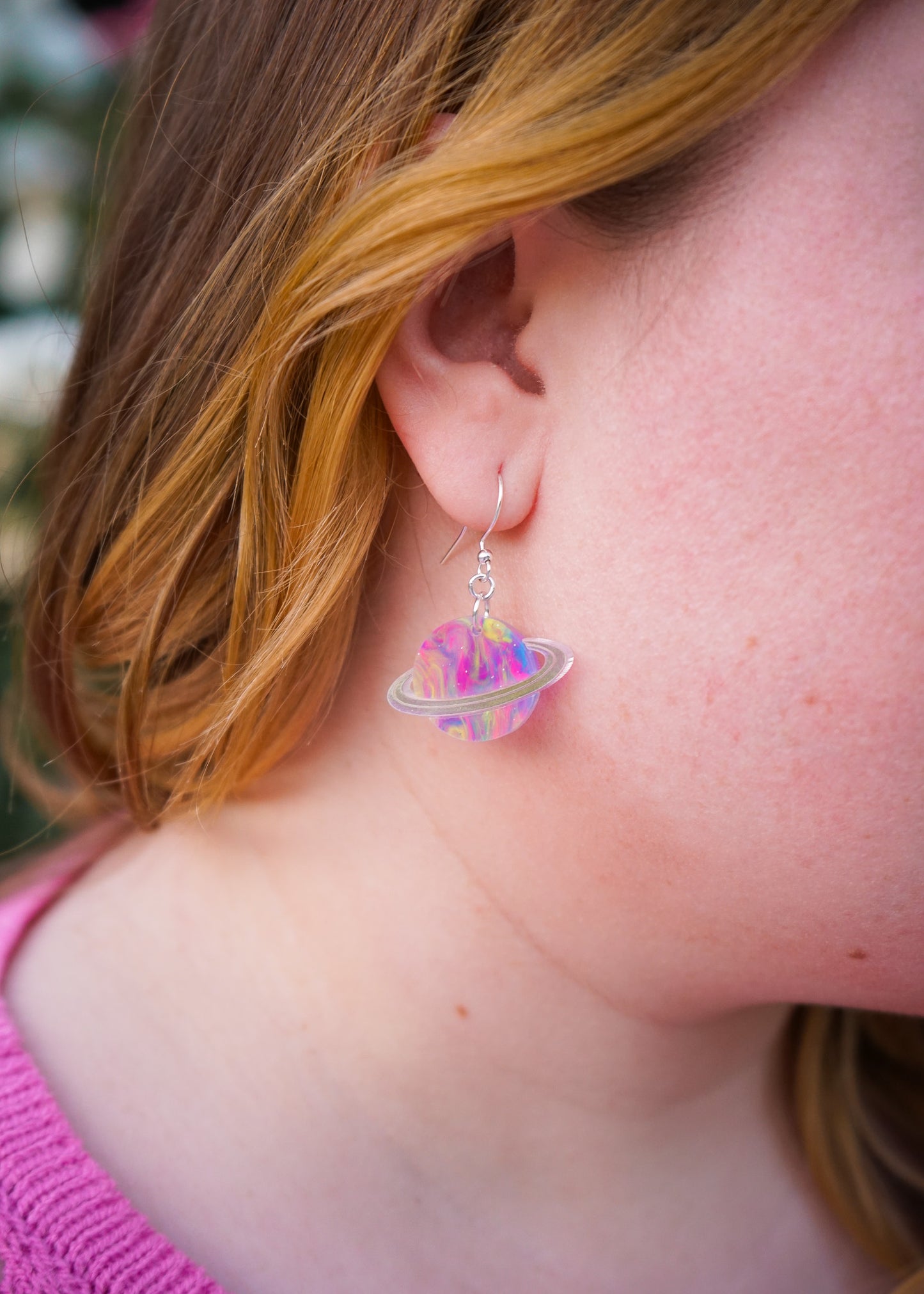 Neon Planet Earrings
