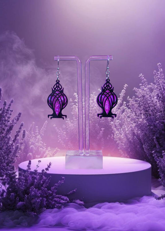 Dark Elven Lantern Earrings