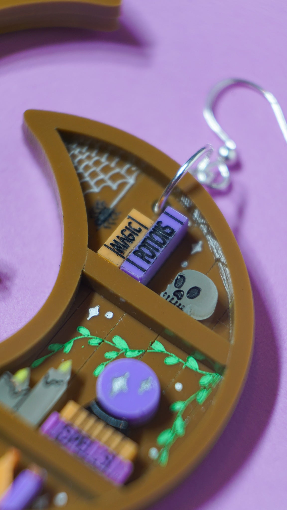 Moon Bookshelf Earrings