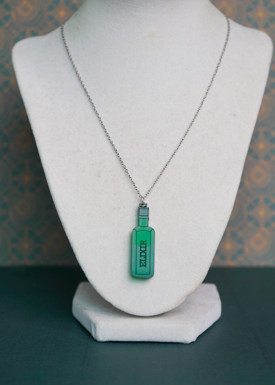 Wicked Green Elixir Liquid Filled Necklace