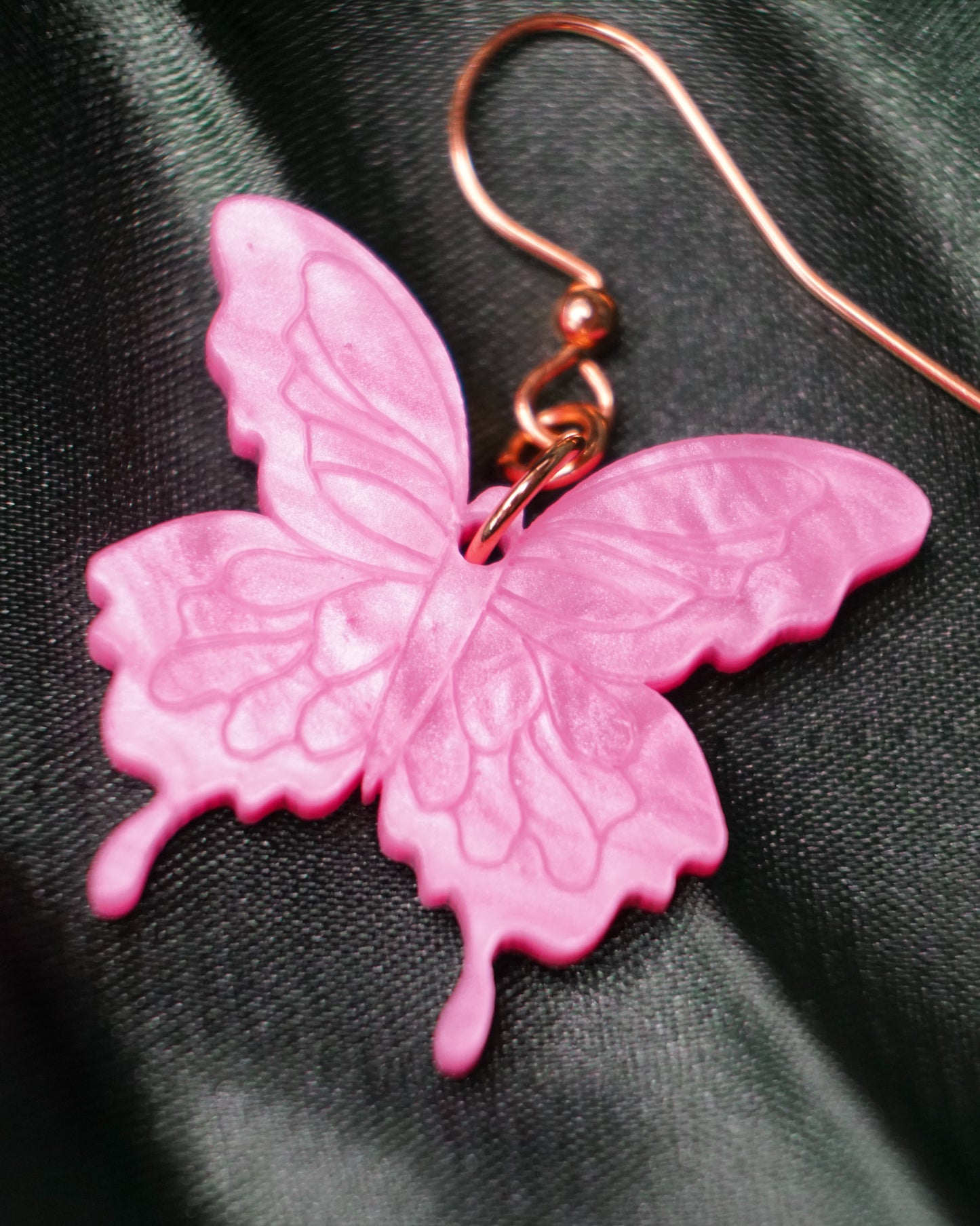 Pink Butterfly Earrings