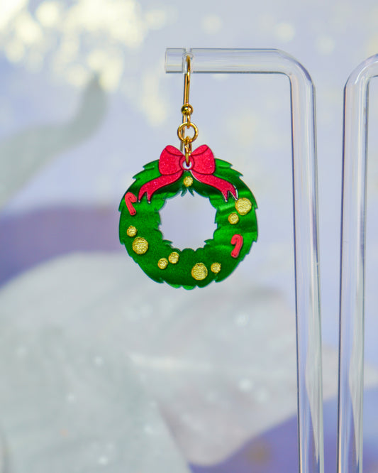 Holiday Wreath Earrings