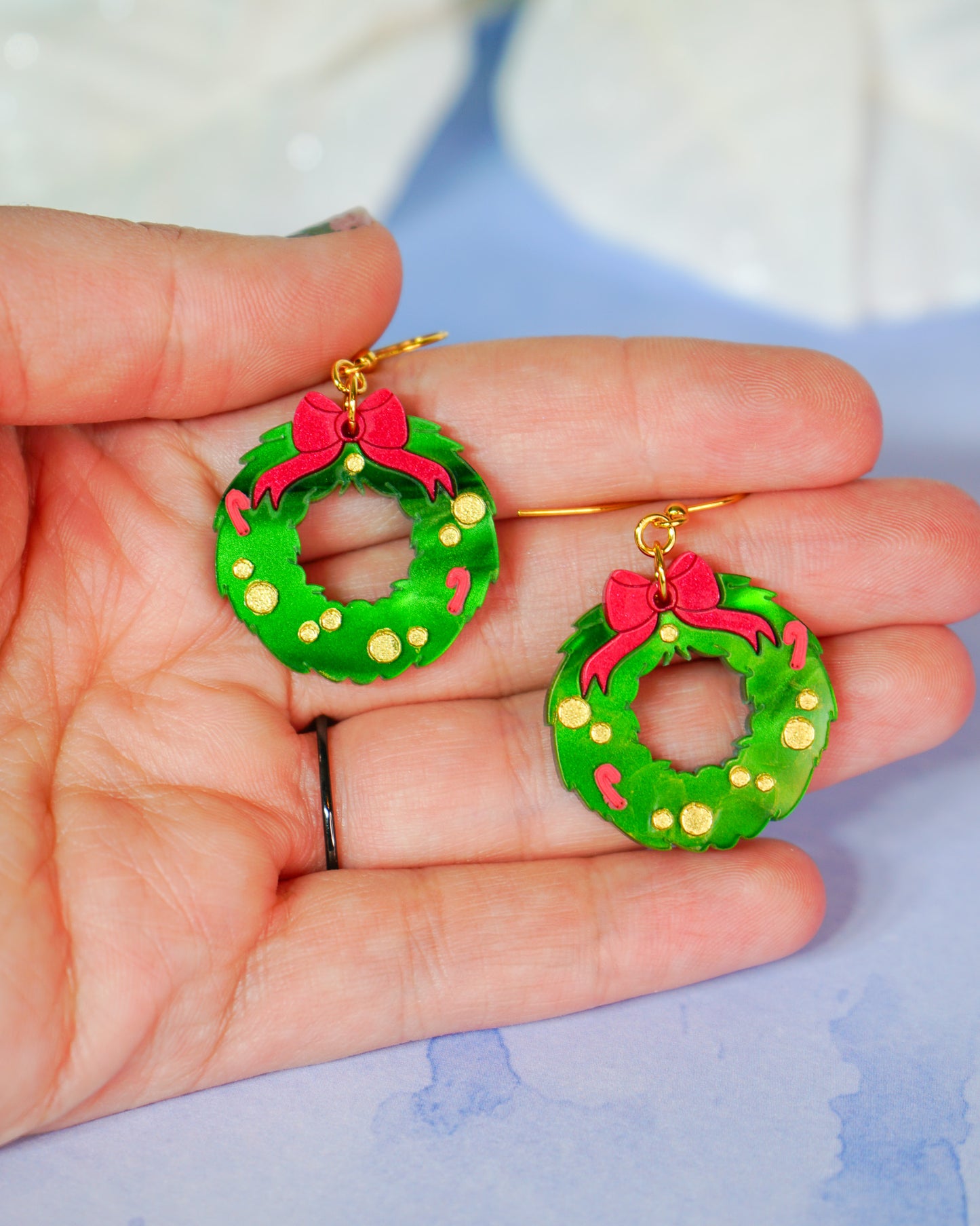 Holiday Wreath Earrings