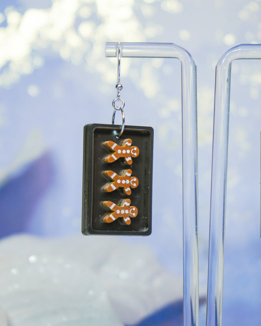 Gingerbread Cookie Baking Tray Earrings