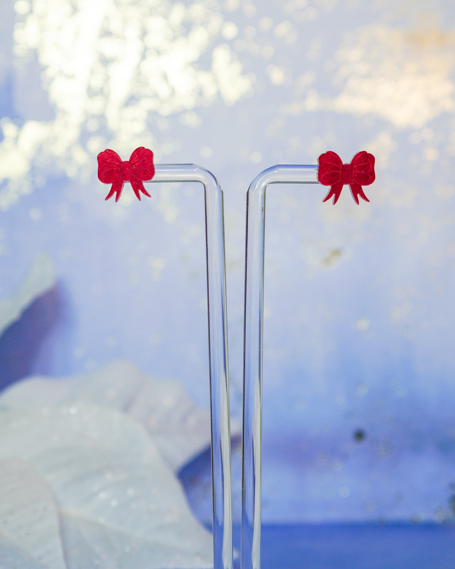 Red Bow Studs