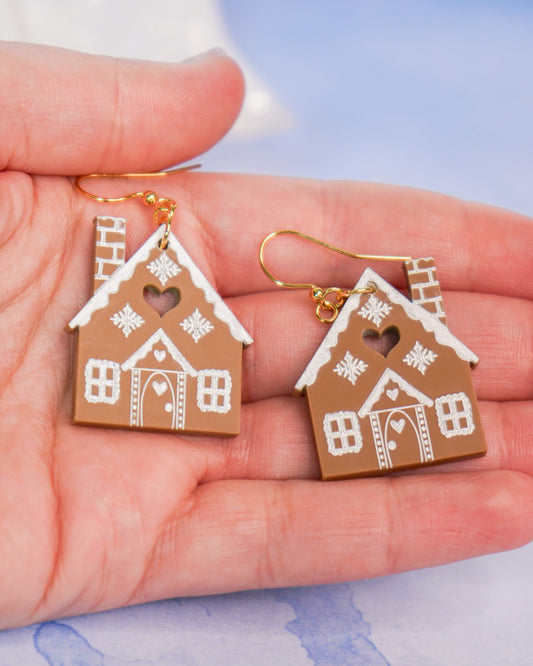 Gingerbread House Earrings