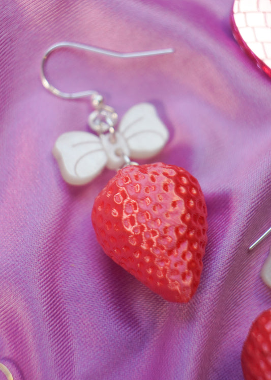 Coquette Strawberry Earrings
