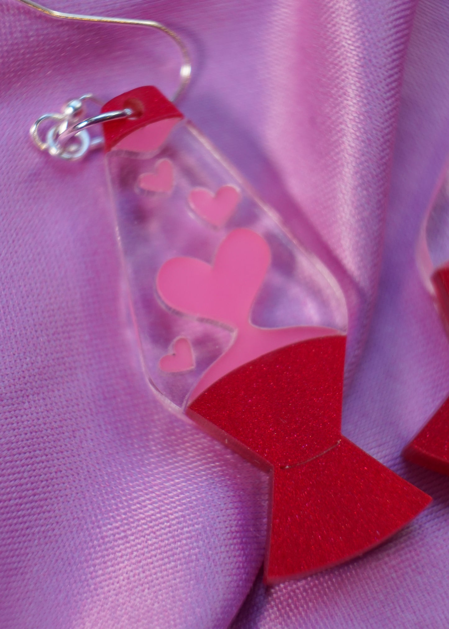 Heart Lava Lamp Earrings
