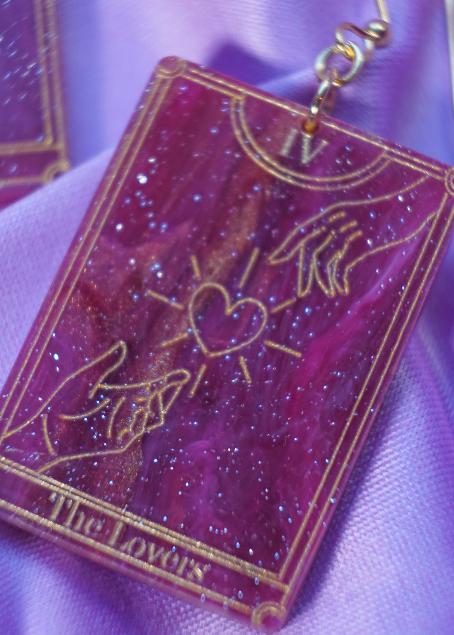 The Lovers Tarot Card Earrings