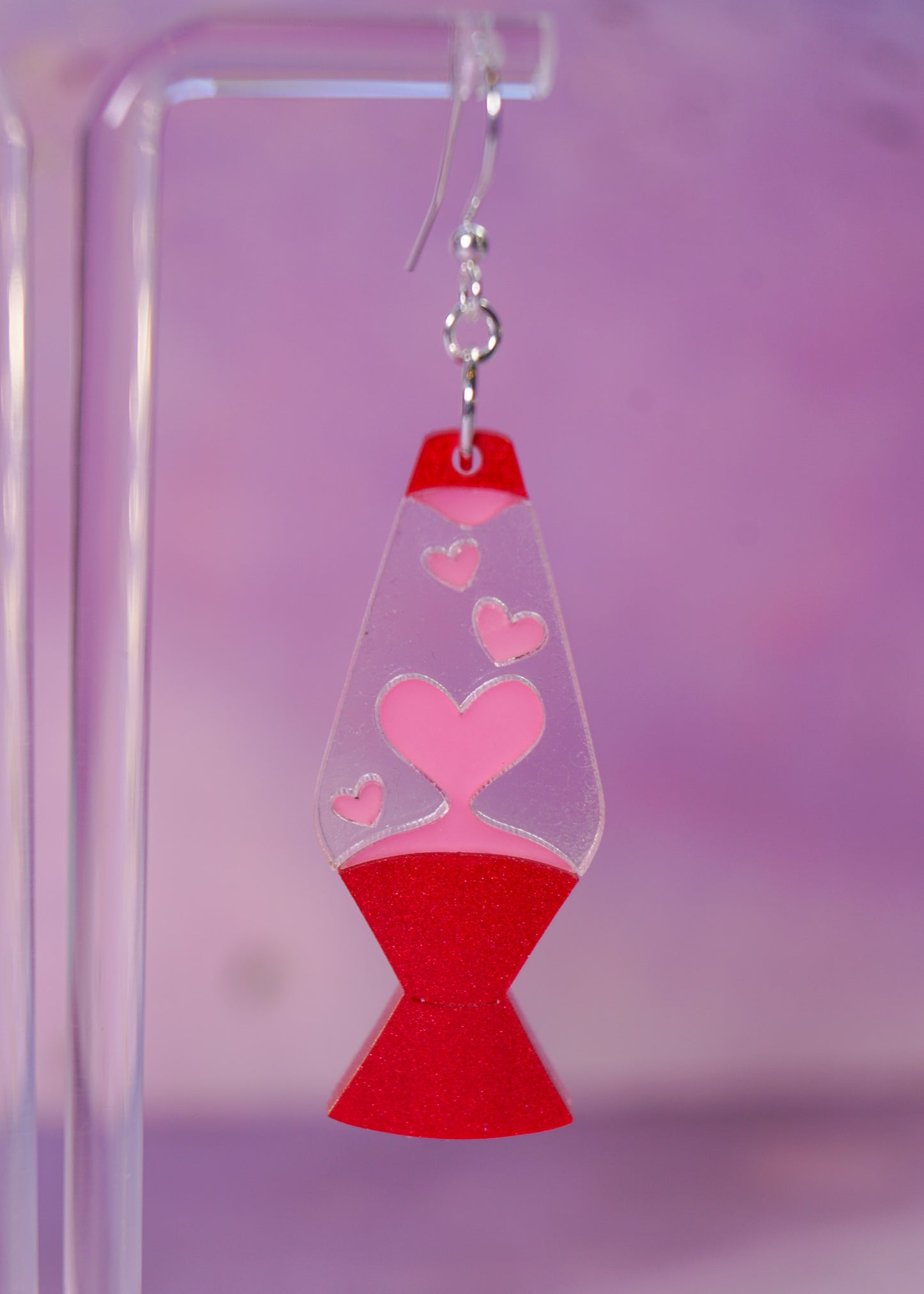 Heart Lava Lamp Earrings