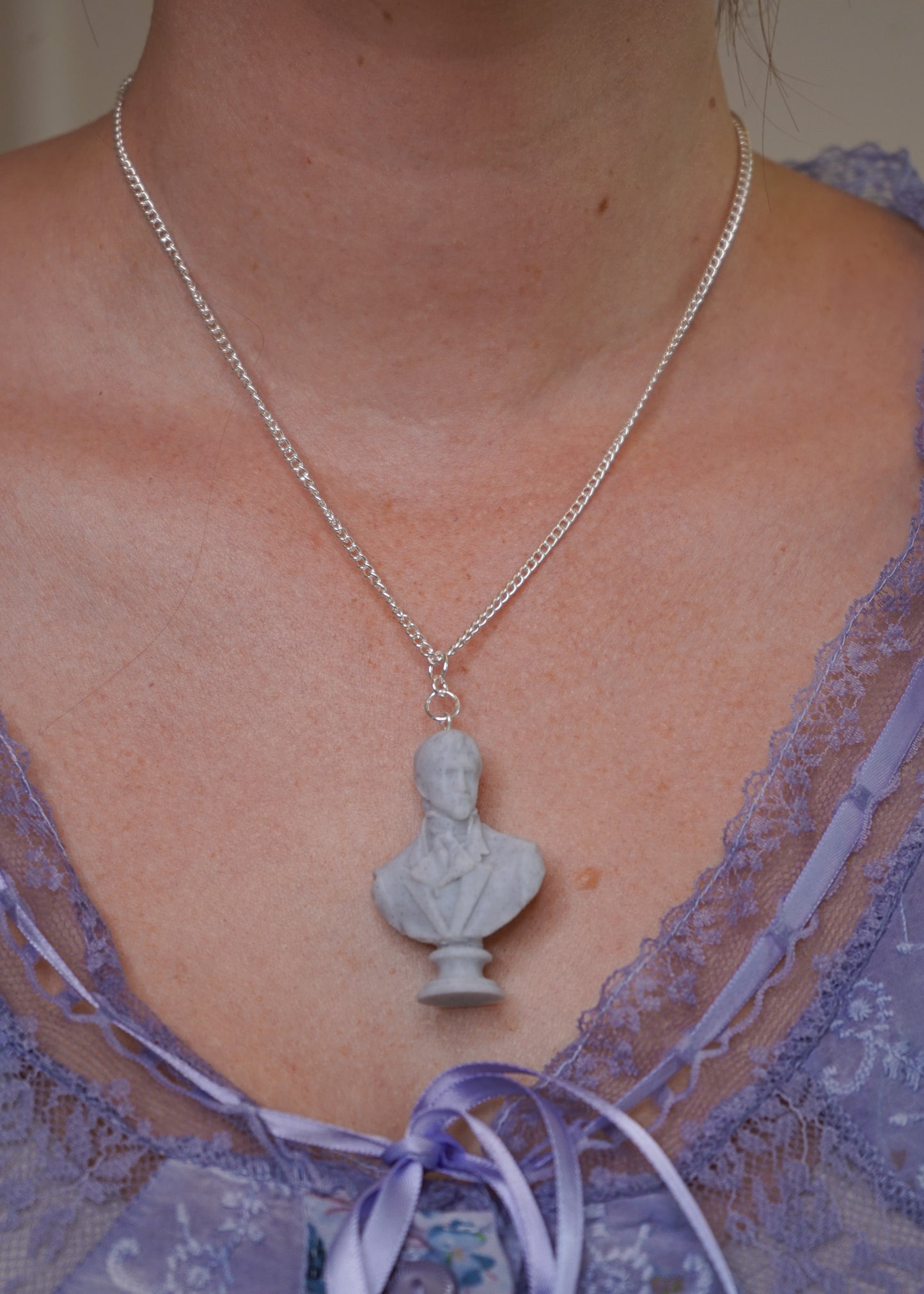 Pride & Prejudice Darcy Bust Necklace