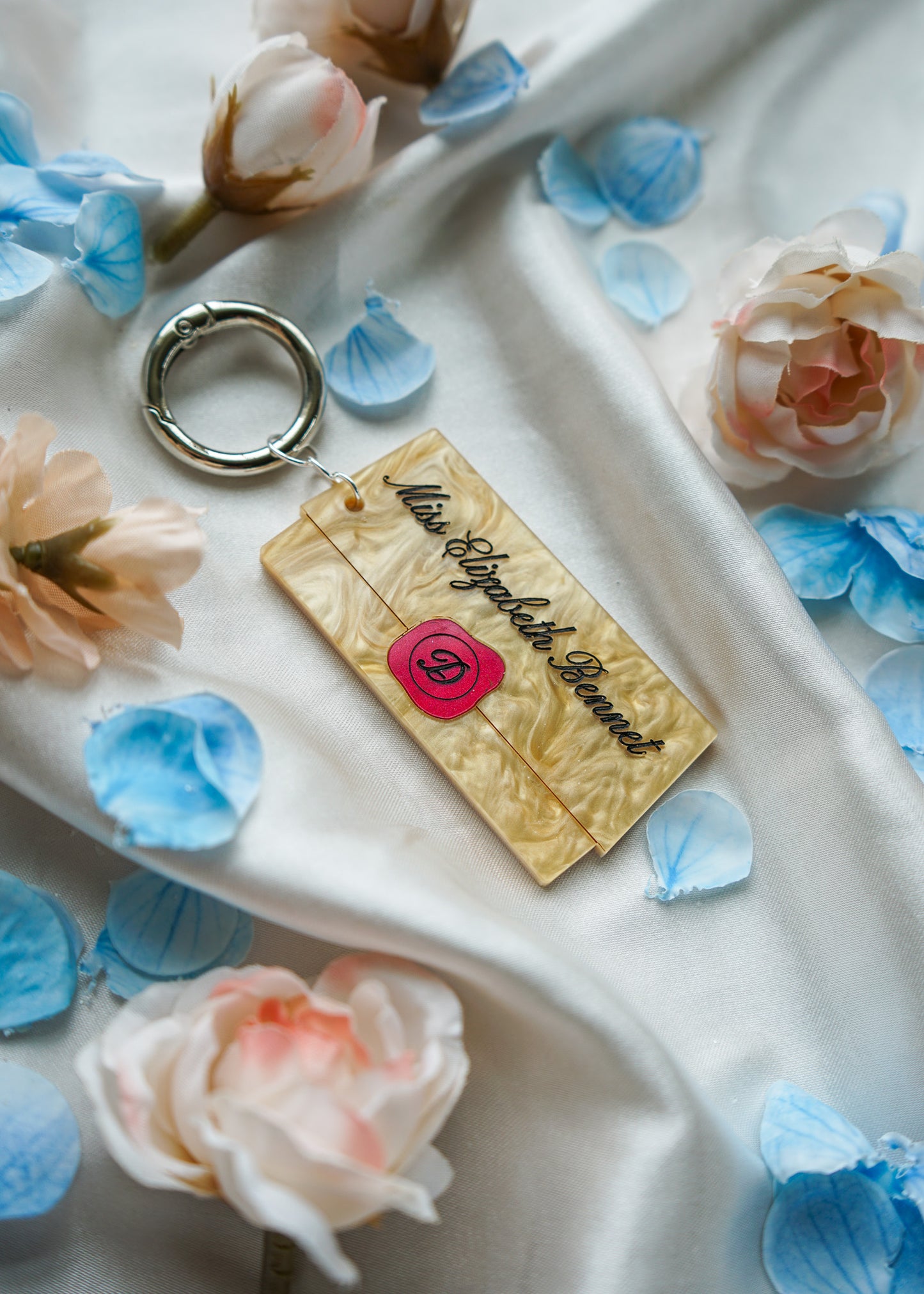 Pride & Prejudice Letter- Keychain or Bag Charm