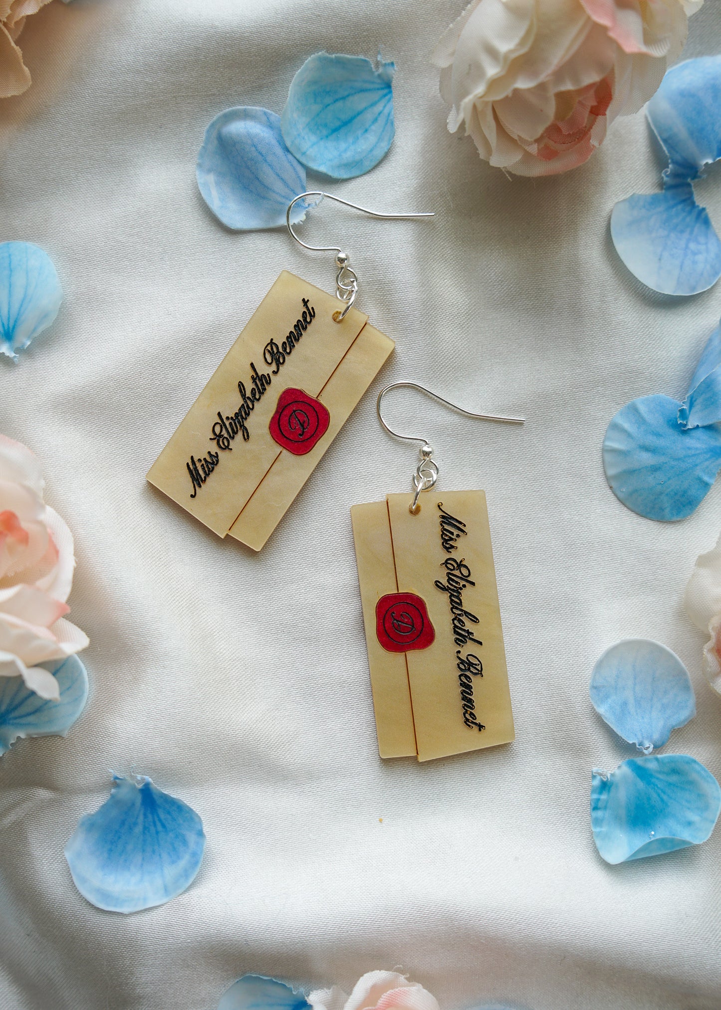 Pride & Prejudice Letter Earrings