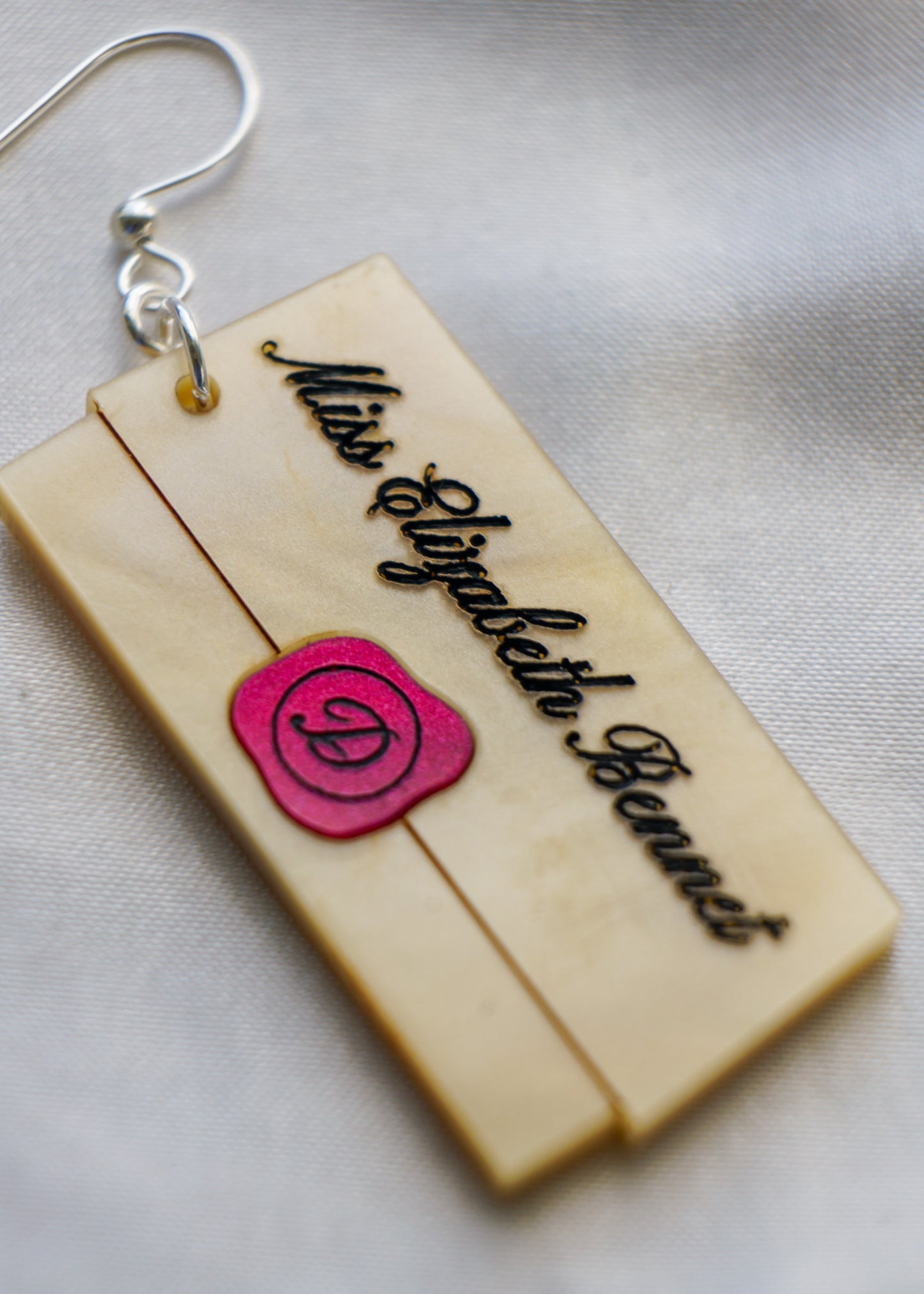 Pride & Prejudice Letter Earrings