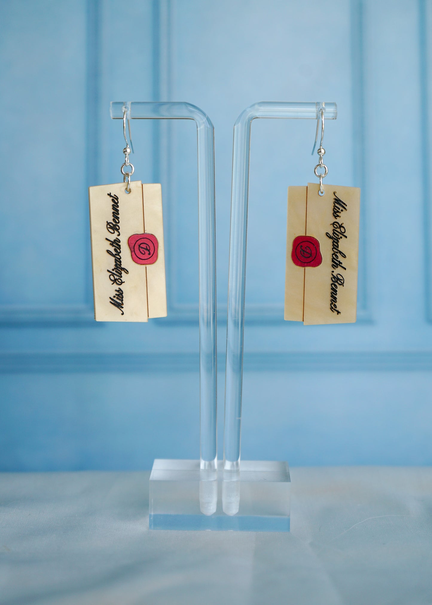 Pride & Prejudice Letter Earrings