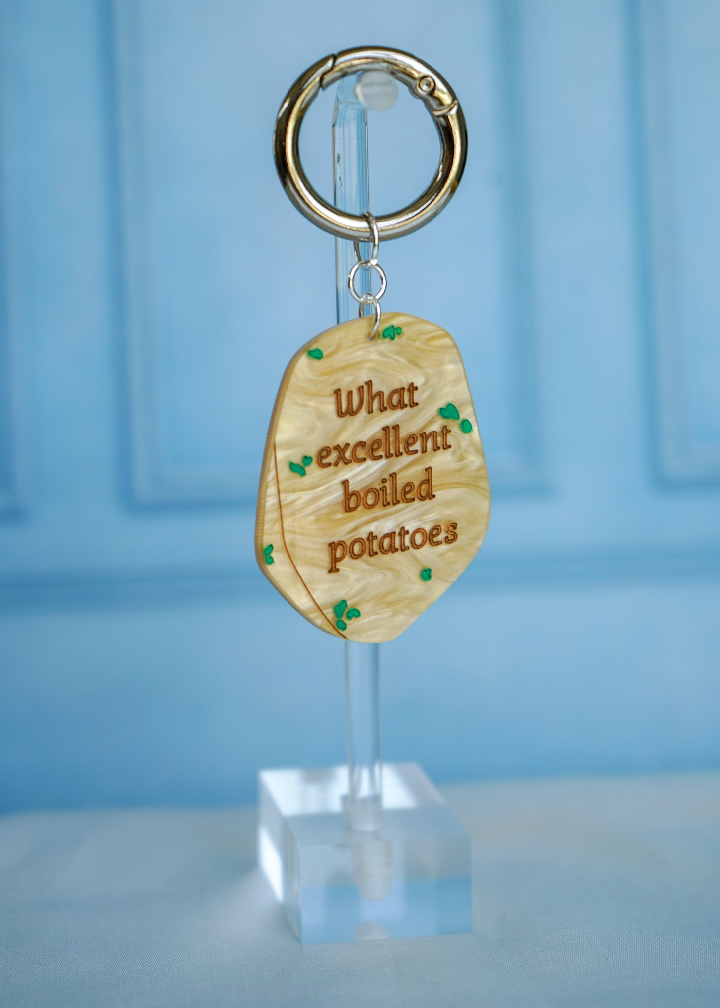 Pride & Prejudice Boiled Potato- Keychain or Bag Charm