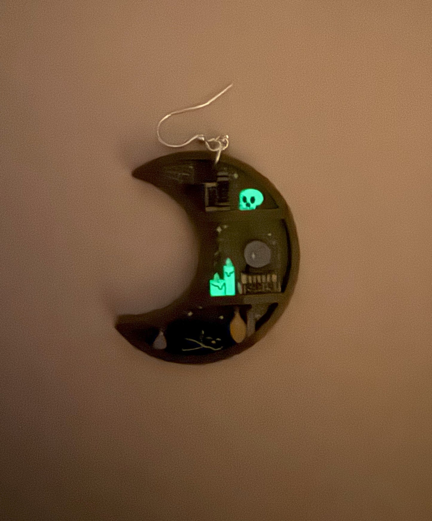 Moon Bookshelf Earrings